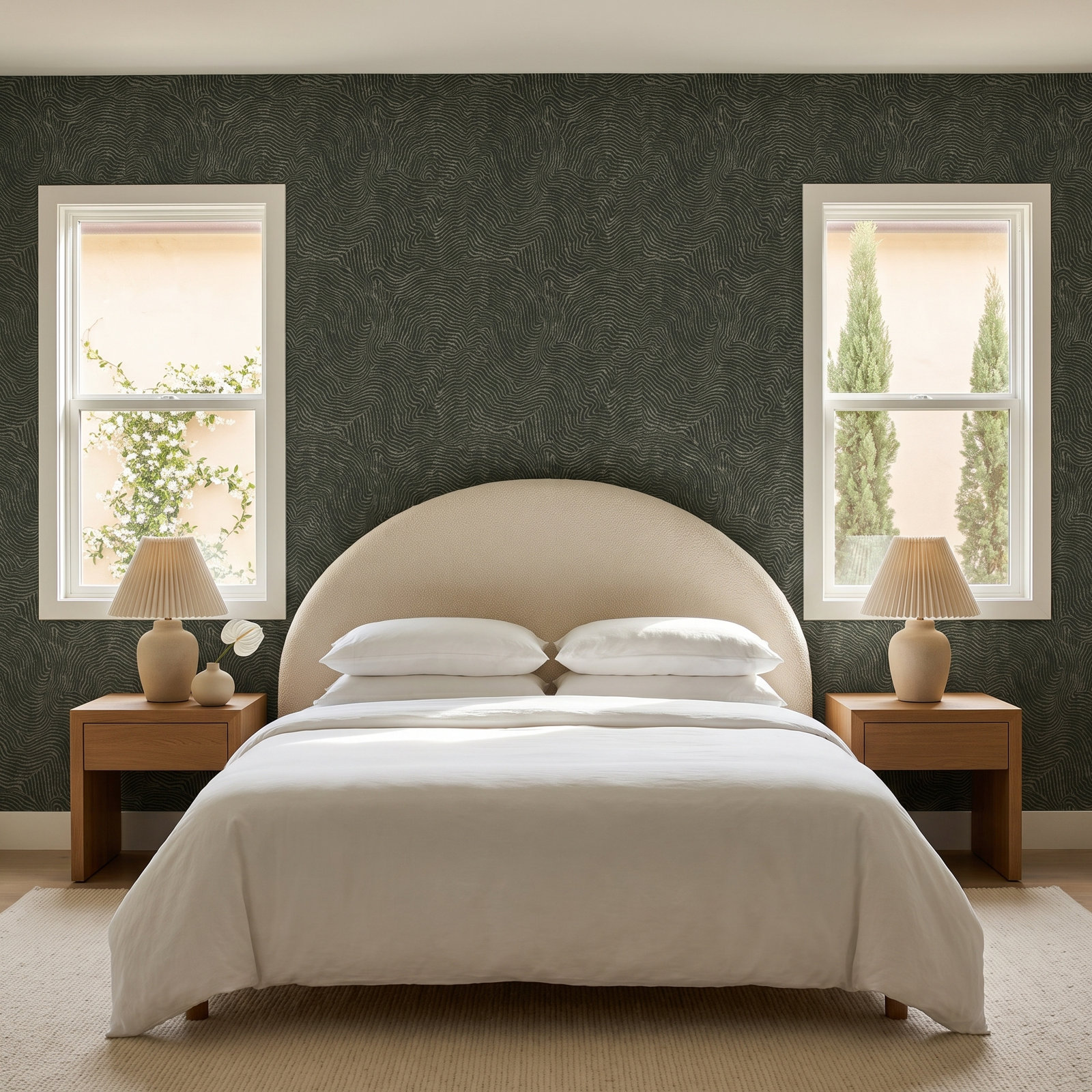 Adamsdale Modern Wallpaper, Dark Green