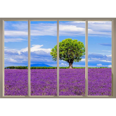 View Through Sliding Doors Peel & Stick Floral Border