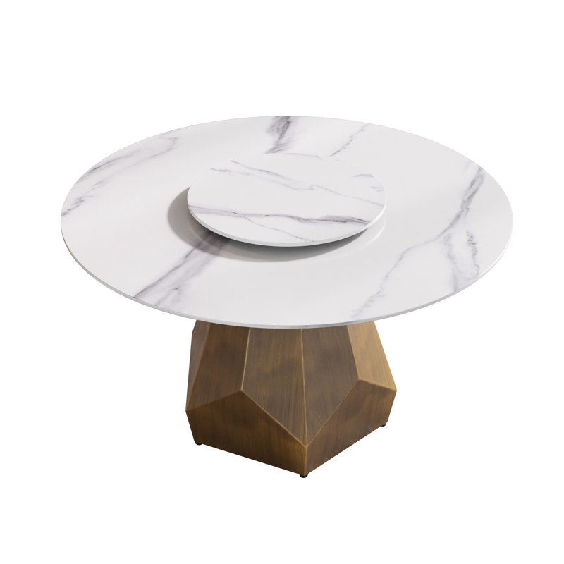 Table de salle à manger blanche 53 po, Blanc