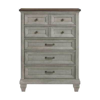 Commode à cinq tiroirs avec queue d'aronde et glissières à roulement à billes pour un fonctionnement en douceur, parfait pour le rangement dans la chambre à coucher