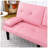 JZR 67" W x 24" D x 30" H Foldable PVC Multi-Functional 2-Seat Convertible Sofa Bed
