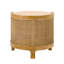 Table basse Table basse ronde rotative moderne avec rangement en rotin et caché