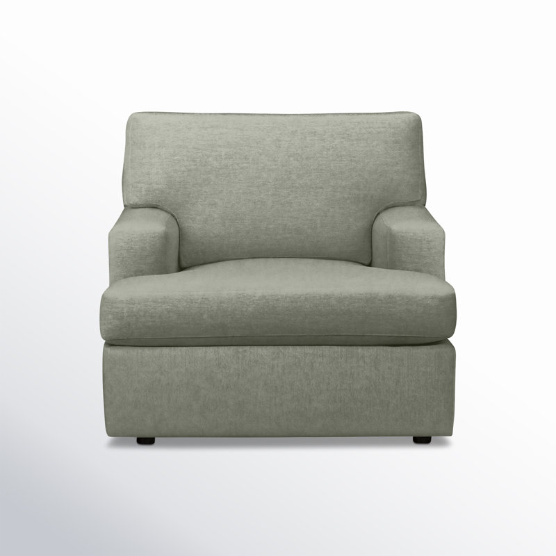 Fauteuil d'appoint Cleo, Velours performance métal délavé Nave