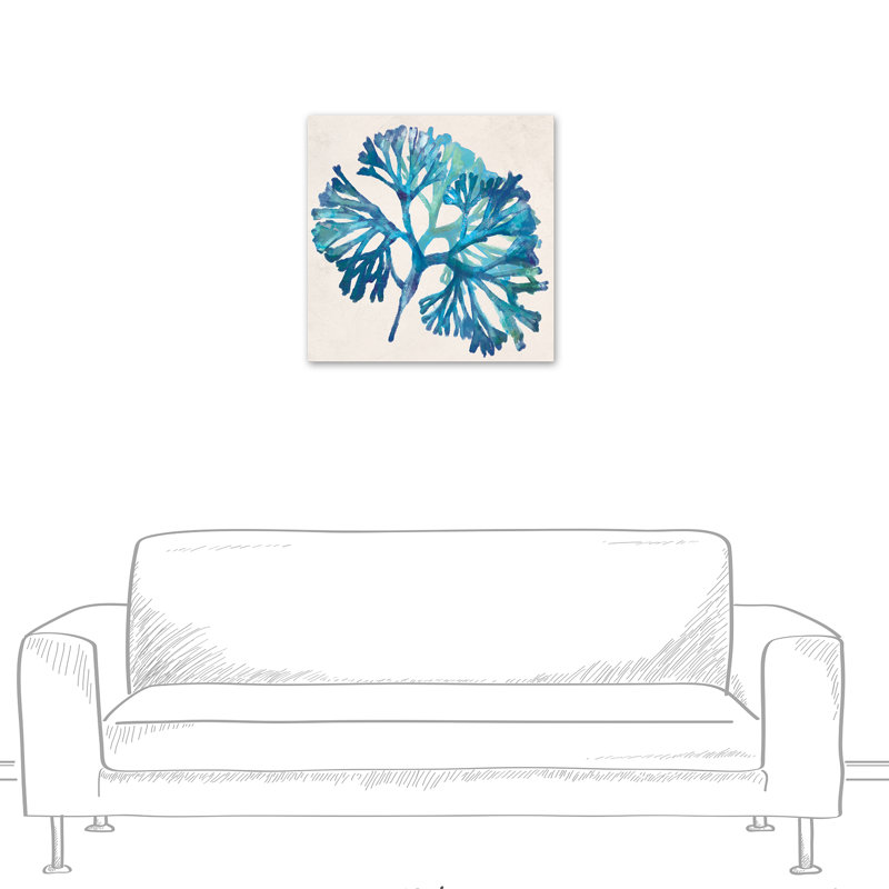« sea blue algues marine », reproduction de peinture à l’aquarelle sur toile tendue
