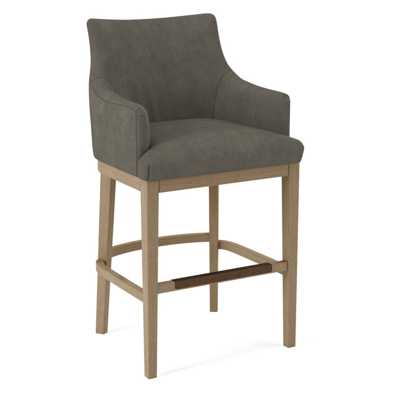 Upholstered Stool, Applause Porpoise, Black