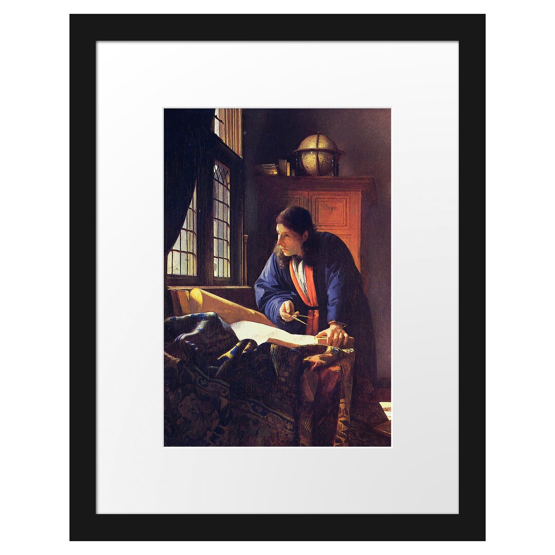 Gerahmter Kunstdruck The Geographer von Johannes Vermeer