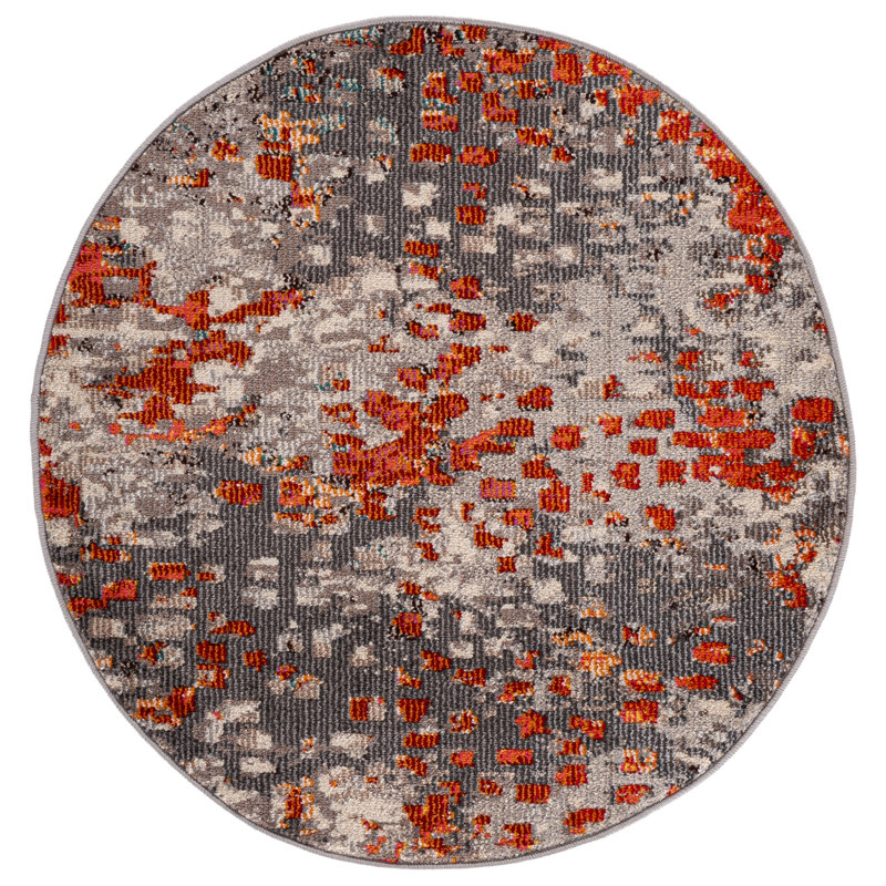 Poche Performance Abstract Rug, Round 3'