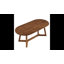 Bureau d'ordinateur de direction ovale 63 po avec plateau en bois massif et pieds