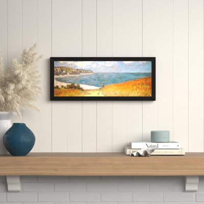 Path Through The Corn At Pourville by Claude Monet - Wrapped Canvas Panoramic Painting