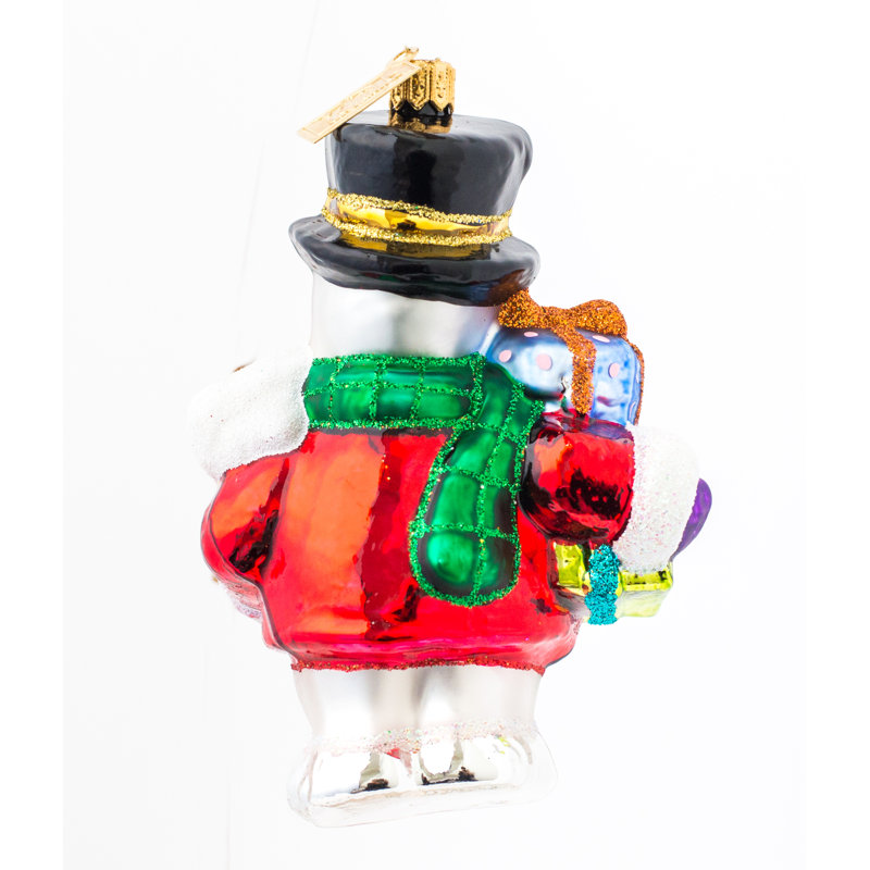 Ornement figurine suspendue bonhomme de neige