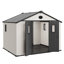 Resin Outdoor Storage Shed With Floor And Windows, Weather-resistant Plastic Storage Shed With Reinforced Steel Structure, Easy to Assemble-135477089