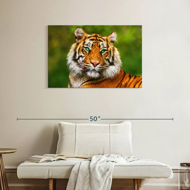 Tigre aux yeux verts Brampt, H 24 po x l 36 po