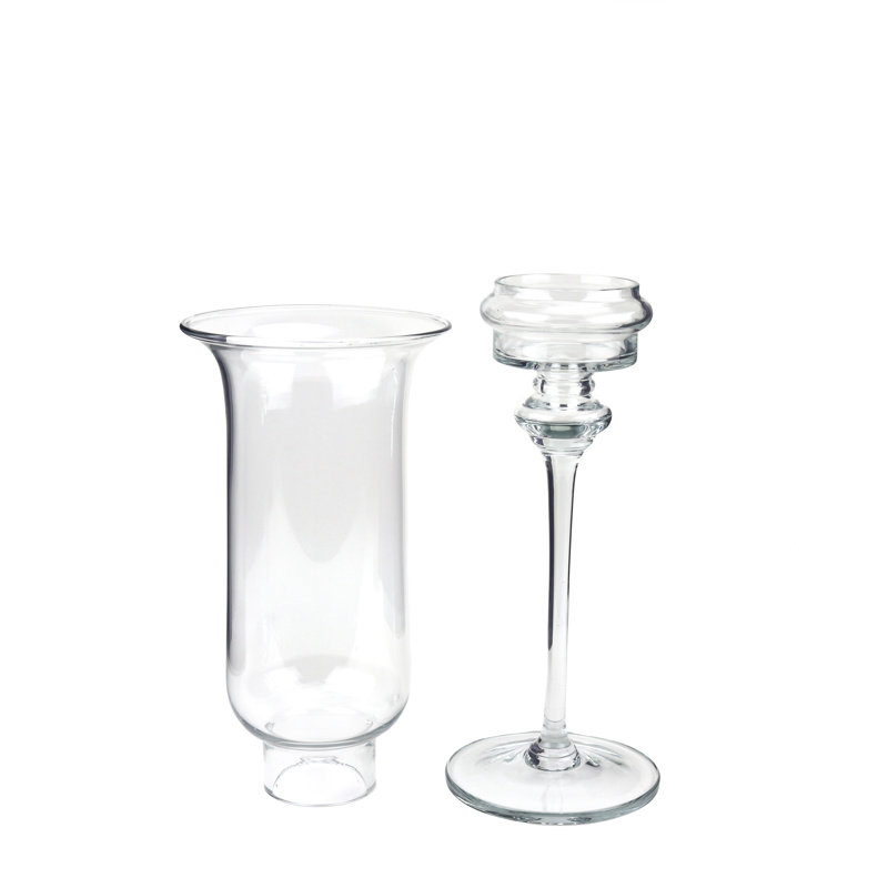 Roco 22'' H Glass Tabletop Hurricane