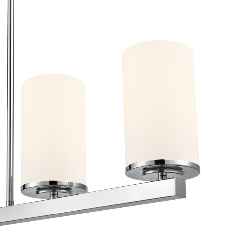 Verlana 35" 5-Light Linear Chandelier - Chrome, Chrome