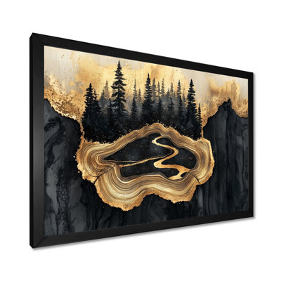 Forest River Of Black Onyx Crystal IV - Forest Canvas Wall Art
