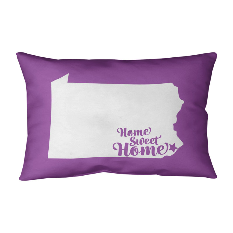 Coussin lombaire allentown home, Philadelphie, 14 po x 20 po, Violet