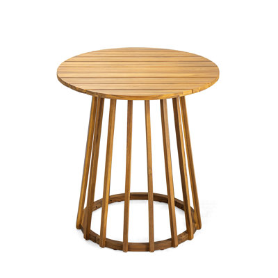 Outdoor Round Top Acacia Wood Dining Table,Round Bistro Table