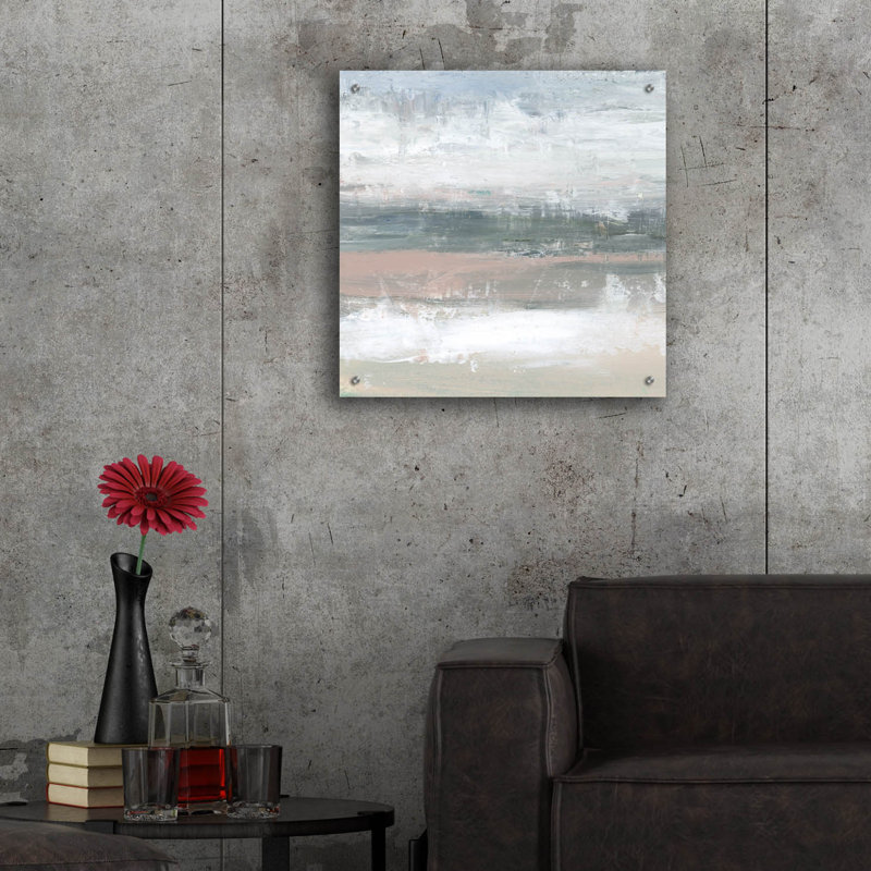  «Pastel Tides 2» par Ethan Harper, art mural en verre acrylique, 24 po x 24 po, H 24 po x l 24 po
