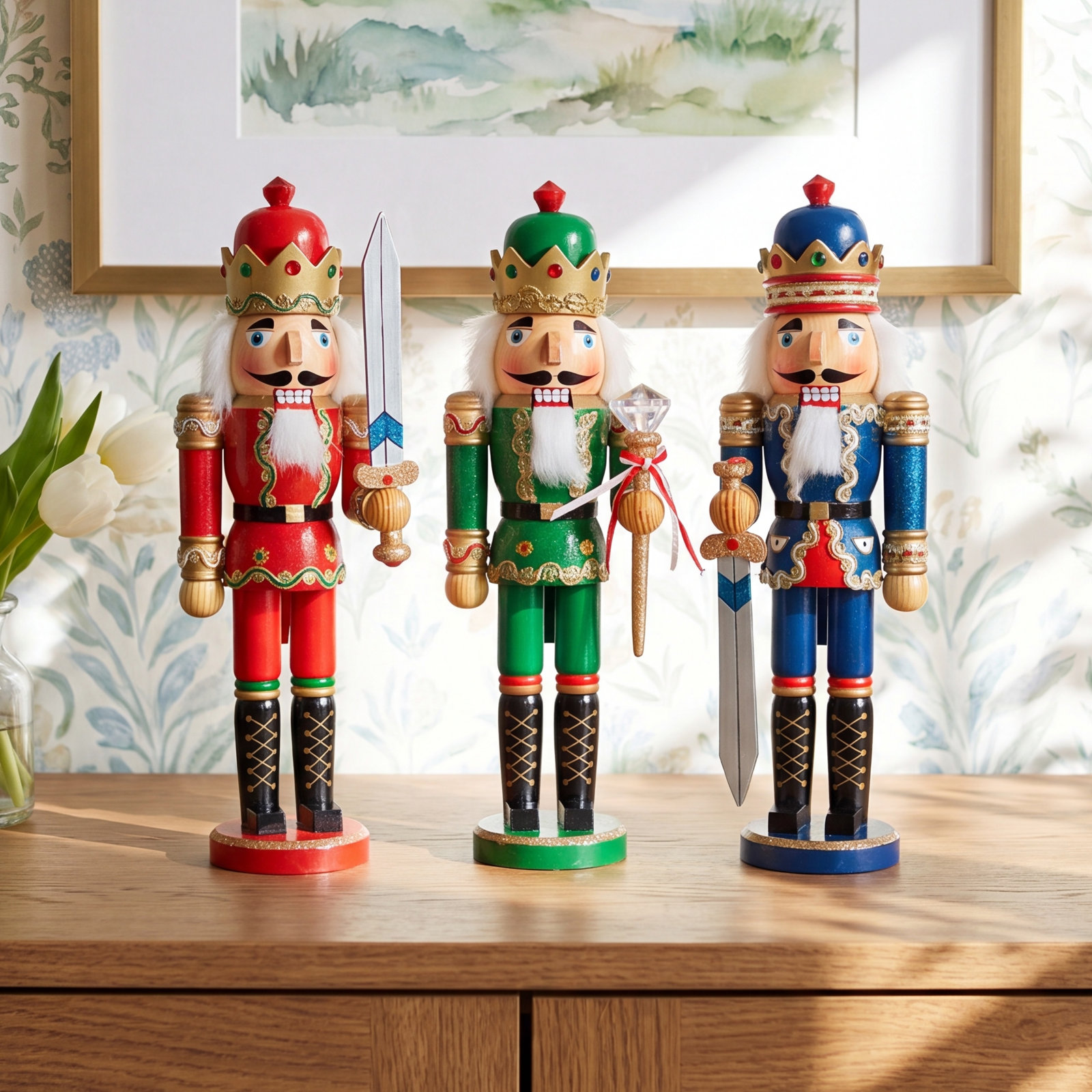3-Piece Bejeweled King Nutcracker Set