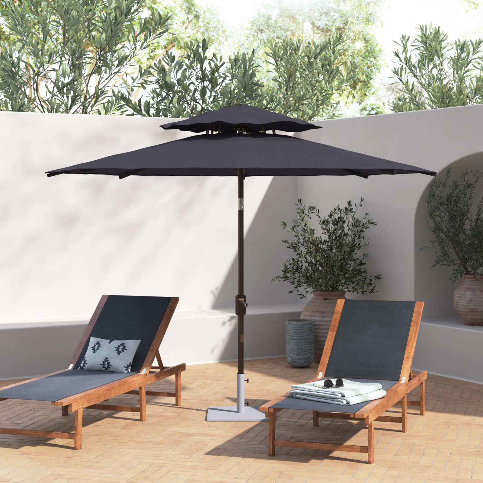 Verano 108'' Outdoor Umbrella, Navy