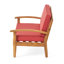 Causeuse de patio et table basse, couleur principale, bois, coussins d'eau, l 52,29 po x P 32,13 po, H 31,25 po