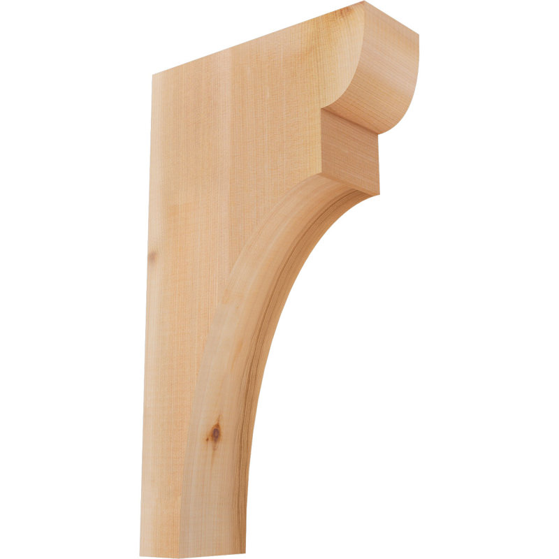 Yorktown Corbel, H 18 po x l 3,5 po x P 10 po, Cèdre rouge, Lisse