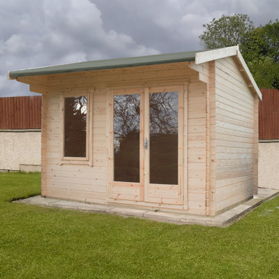 Marlborough 14 x 16 Ft. Tongue & Groove Log Cabin