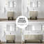 30 po L x P 20 po avec comptoir en quartz blanc, miroir mural de 28 po, fermeture en douceur et aspect rustique attrayant avec mécanisme de fermeture, surface