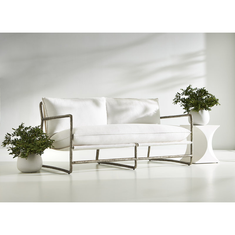 White Square Stonecast Outdoor Side Table