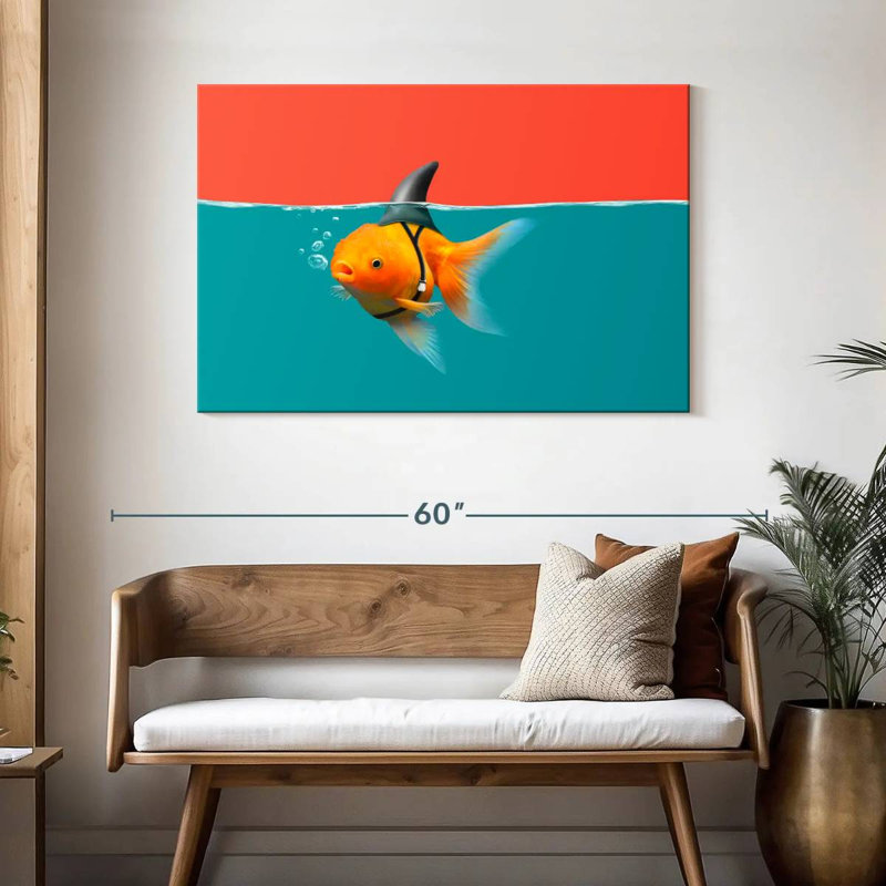 Brampt Goldfish As A Shark, 30" H x 45" W