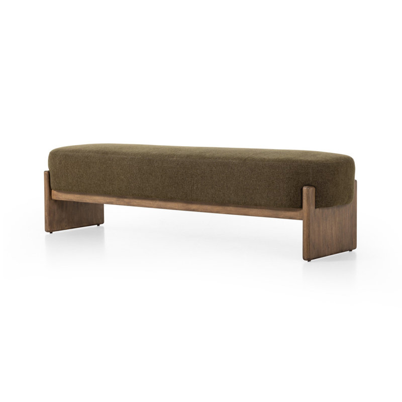 Kirby Accent Bench, Sutton Olive Acrylic, 20.5" H x 75.5" W x 20.5" D