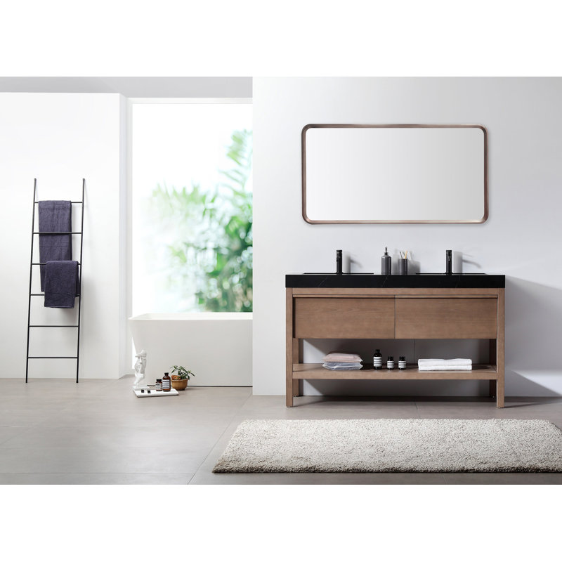 Vela Mirror, 29.5" x 55", Chestnut Oak