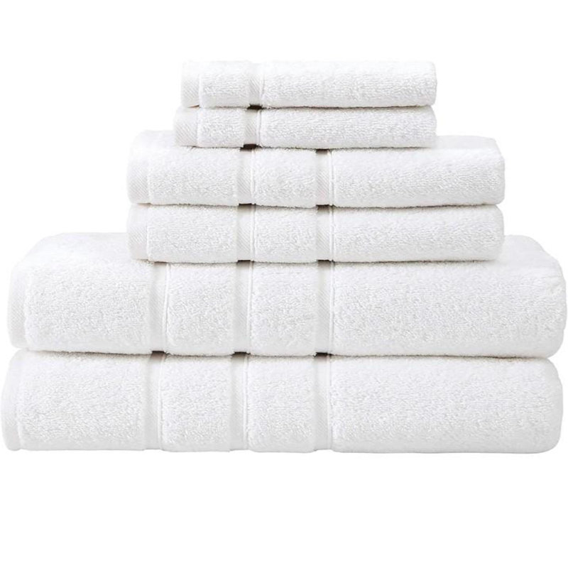 500 GSM Poly Cotton Hand Towel Bath Towel And Bath Sheet Soft Breathable And Anti Bacterial White, 3 Piece Towel Set