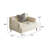 Modern Minimalist Sofa With Cotton-linen Fabric, Solid Wood Frame And High-elastic Sponge Seat Cushion Light Beige-913178753