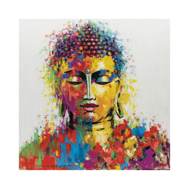 Bouddha par E.A. Orme - Imprimé, H 12 po x l 12 po x P 0,75 po