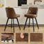 Counter Stool with Metal Frame