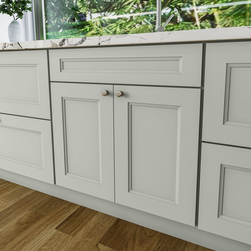 Armoire de cuisine à évier Sinber, 30", Double shaker Laguna Grey