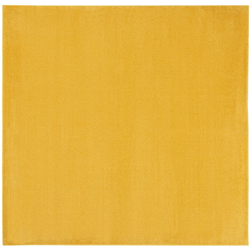 Nourison Essentials Yellow Indoor/Outdoor Area Rug, Square 7'