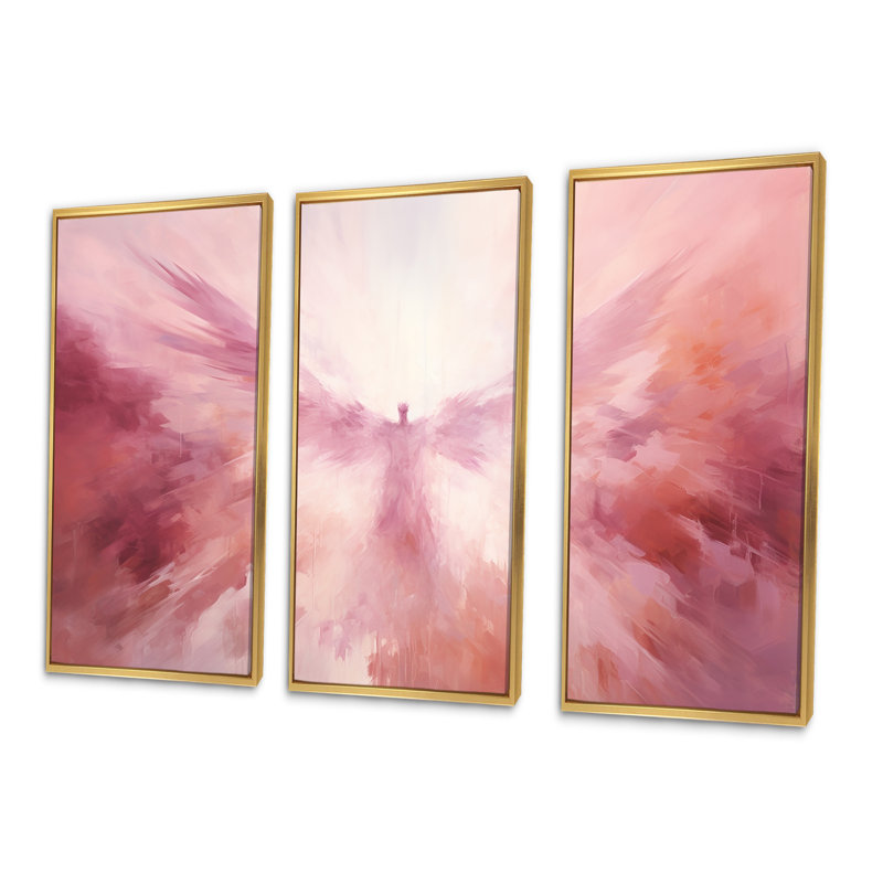 Ascension, aura de Christianisme, art sur toile, Cadre flottant doré, H 32 po x l 48 po x P 1 po