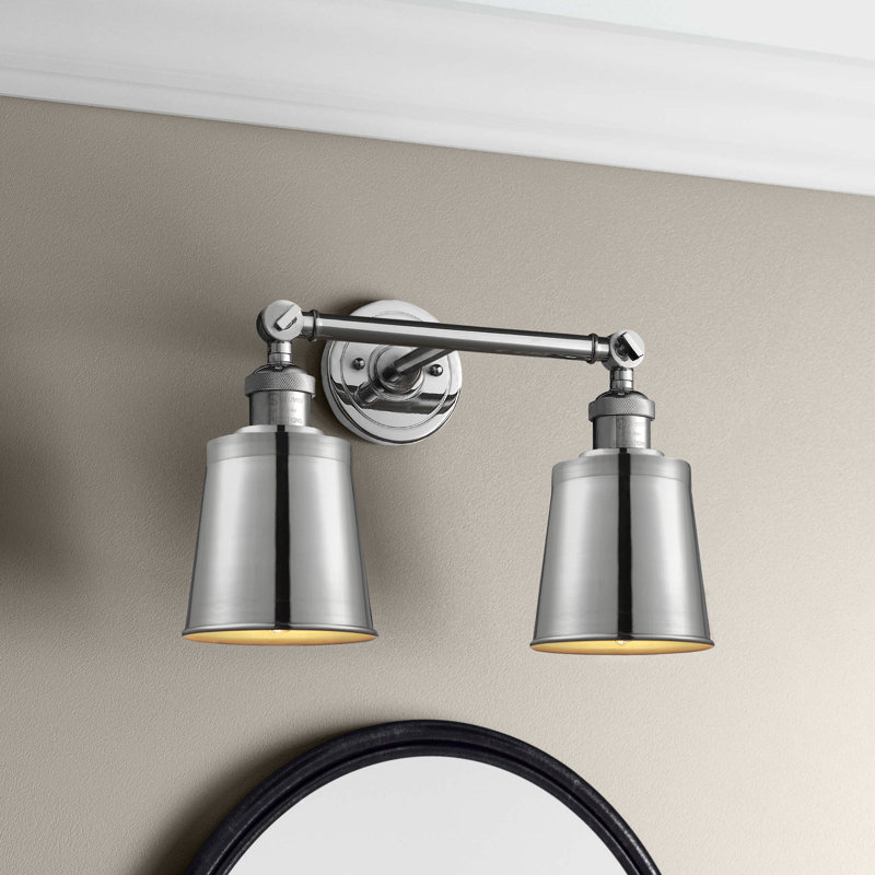 Éclairage pour salle de bain à 2 lumières à intensité variable Lavender Hill, Chrome poli