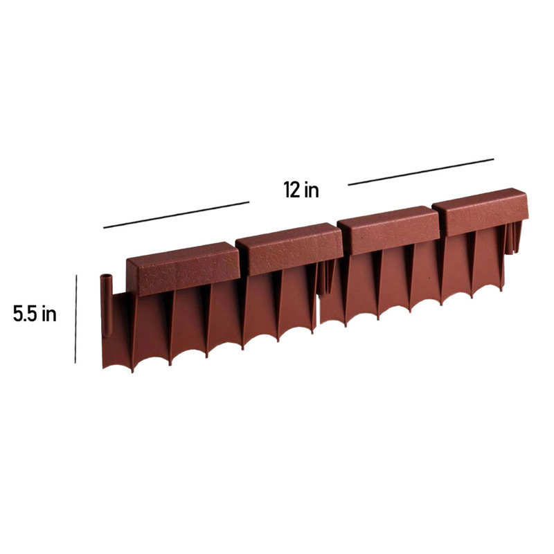 5.5'' H x 12'' W Red Resin