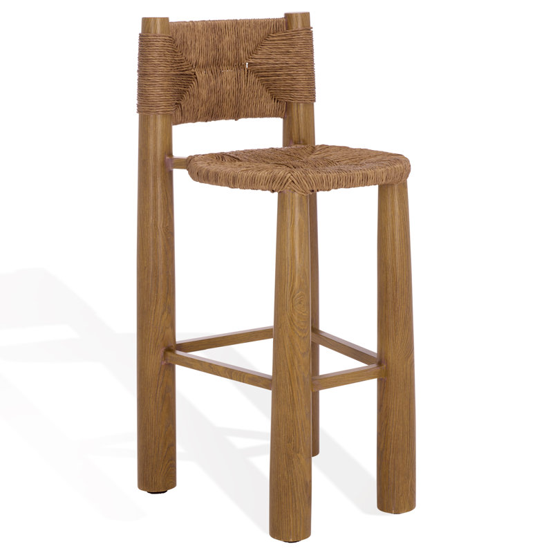 Romona Rattan Weaving Round Outdoor Barstool