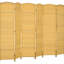 6 Panel Folding Screen - Hand-woven Natural Wood For Bedroom And Office Partition Home