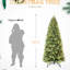 Arbre de Noël de 7,5 pi avec 1599 pointes de corps réalistes et denses, 450 lumières à DEL blanc chaud, + pe, branches articulées pour une installation sans effort, structure de base stable, métal