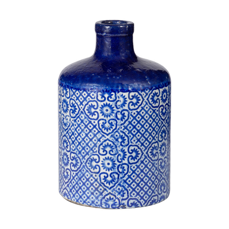Archer Handmade Terracotta Table Vase, 11" H x 7" W x 7" D