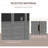 4-Panel Folding Room Divider With Blackboard