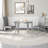 5-Piece Round Glass Dining Set, 37" Tempered Glass Table With 4 High Back PU Leather Chairs-770044275-771427394