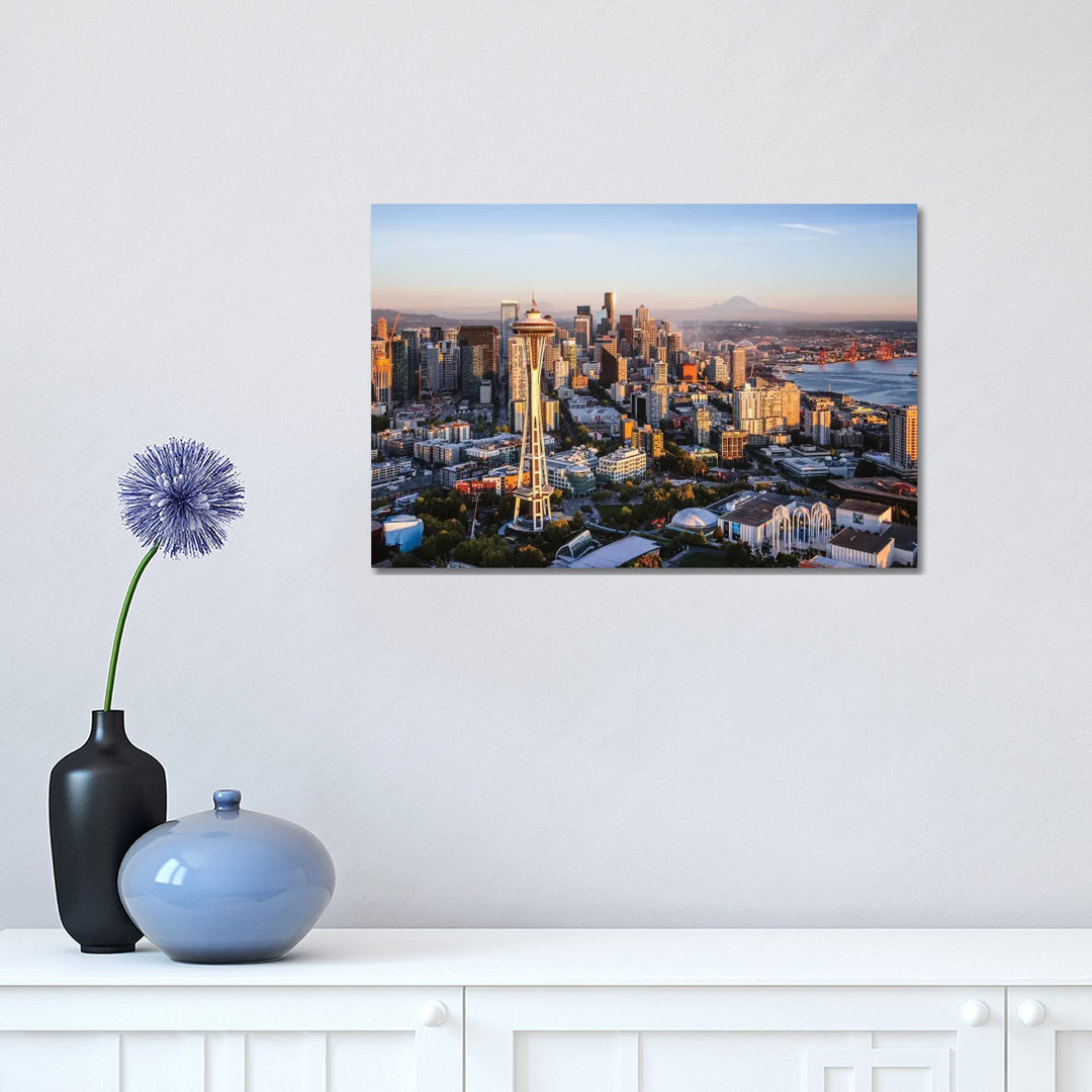 Space Needle And Skyline, Seattle by Matteo Colombo - Wrapped Canvas Print
