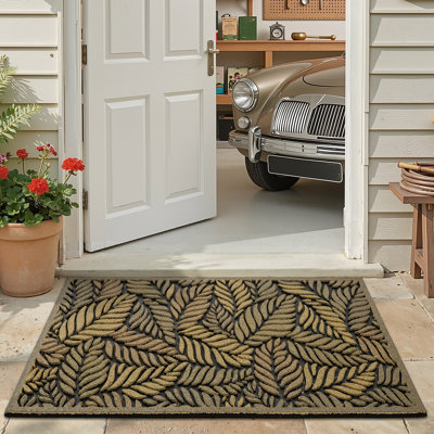 Natural Rubber Front Door Mat, Non-Slip Outdoor Welcome Mat, Heavy Duty Door Mat, 23.6"X35.4"