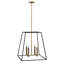 Burley Oak 4-Light Single Geometric Pendant-640473412
